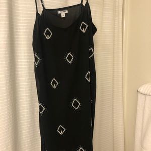 Black beaded short dress